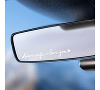 JIEYAO I Love You Drive Safe 4 unidades Espejo Ventana Pegatinas Vinilo Pegatinas con Corazón Lindos Accesorios para Coche Regalo para Conductores Mujeres Hombres