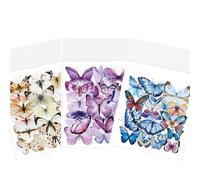 JIEYUCHU 120 Pcs Pegatinas de Mariposa, Autoadhesivas Stickers, Pegatinas Transparentes Scrapbooking, Decoración de Mariposas para Scrapbooking, Álbumes, Diarios, Manualidades