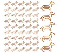 JIEYUCHU Clips de Carpeta, 50 Piezas Clip de Papel, Conjunto de Clips de Oficina, Lindas Formas de Animales, Adecuado para Oficina, Carpeta, Escuela, Papel, Naranja