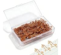JIEYUCHU Clips de Carpeta, 50 Piezas Clip de Papel, Conjunto de Clips de Oficina, Lindas Formas de Animales, Adecuado para Oficina, Carpeta, Escuela, Papel, Naranja