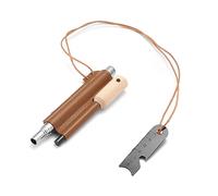 JIEYUCHU Pedernal para Fuego, Pedernal de Magnesio, Equipo para Actividades al Aire Libre, Incluye Tubo de Soplado Plegable, Raspador con Escala y Funda Protectora, para Camping, Senderismo, Exterior