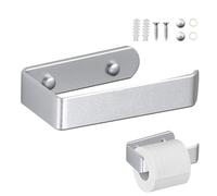JIEYUCHU Portarrollos Papel Higienico, Portarrollos de Papel Higiénico Autoadhesivo, Moderno Soporte para Rollo de Papel Higiénico, no Necesita Taladrar, Apto para Baño, Cocina (Plata)