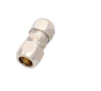 JIEYUZYUO 1 Pieza de Casquillo de Compresión para Tubo de 4 Mm, 6 Mm, 8 Mm, 10 Mm Y 12 Mm. Juego de Doble Tarjeta para Tubos de Latón, Juntas Dere, Tuerca de Seguridad para Tubos, Doble Recto./Od Tube