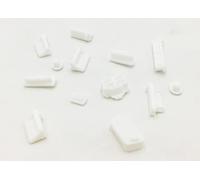 JIEYUZYUO 13/16Pcs Colorful Silicanti Dust Plug Cover， Stopper Laptop Dust Plug Laptop Dustproof/13Pcs White