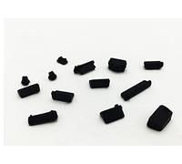 JIEYUZYUO 13/16Pcs Colorful Silicanti Dust Plug Cover， Stopper Laptop Dust Plug Laptop Dustproof/16Pcs Black