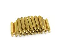 JIEYUZYUO 50 Tornillos Espaciadores de Tuercas Hexagonales M3, con Rosca de Latón, para Separadores de Placa Base de Ordenador/9Mm/M3
