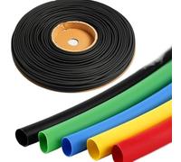 JIEYUZYUO 5M Heat Shrink Tube 2:1, Dia 1Mm-6Mm, Heatshrink Tutube Wire Protection Kit/2Mm/Yellow