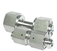 JIEYUZYUO Adaptador de Acoplamiento de 1/4" a 1/2" Vcr Hembra a Hembra Euqal, Acero Inoxidable Sus 316L/1L4 To 1L4 L-100Mm/Female To Female