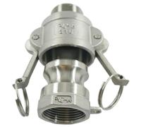 JIEYUZYUO Adaptador Rápido de Conexión Camlock de 1/2" a 2" Tipo B + Conexión Camlock de Acero Inoxidable Ss304 con Rosca Bspt./ Color/Dn40