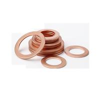 JIEYUZYUO Arandela de Sellado de Aplastamiento Dere Rojo para Barco, 1/5/10/20 Juntas de Anillo de Sellado Planas, M3/M4 M5 M6 M8 M10 M12 M14 M16 M18 M20 M22 M24 M27 M30/ Color/M18*24 * 1 (10Pcs)