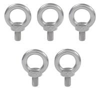 JIEYUZYUO Cáncer de Elevación, 5 Unidades, de Acero Inoxidable. Tornillos de Ojo con Roscaho M6X90Mm-M6X200Mm/ Color/M6*100Mm