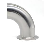 JIEYUZYUO Codo de 90 Grados de 5" Y 4" con Tres Abrazaderas, Accesorios Sanitarios de Acero Inoxidable 304/316L, Diámetro Exterior de Tubería de 19 Mm a 108 Mm, Soldado por la Parte Posterior, Fabrica