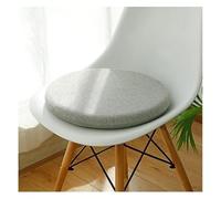 JIEYUZYUO Cojín Redondo de Espuma Viscoelástica, Almohadón Suave Antideslizante con Funda Lavable a Máquina./Light Grey/40 * 40Cm