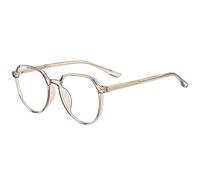 JIEYUZYUO Gafas de Lectura para Ordenador con Bloqueo de Luz Azul Tr90 de Gran Tamaño Y Modernas para Hombres Y Mujeres,Gafas de Lectura con Mtransparente,Dioptría 1.0-3.5/Brown/2