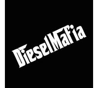 JIFENLI 12X3Cm Diesel Mafia Pegatinas De Vinilo Para Coche Calcomanías Negro/Plata/Láser