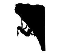 JIFENLI Car Stickers Funny Fashion Mountaineering Girl Car Decoration Stickers Creative Waterproof Cover Scratch Black/White, 16Cm*10Cm