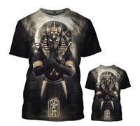 JIFENLI Hombre 3D Estampado Camiseta Anubis, El Antiguo Dios Egipcio De La Muerte Camisetas Gráficas Moda De Verano Ropa De Calle Casual Camiseta De Secado Rápido Impresa En 3D Tops