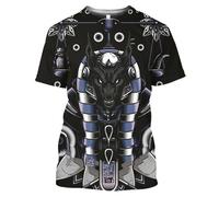 JIFENLI Hombre 3D Estampado Camiseta Anubis, El Antiguo Dios Egipcio De La Muerte Camisetas Gráficas Moda De Verano Ropa De Calle Casual Camiseta De Secado Rápido Impresa En 3D Tops