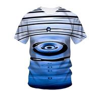 JIFENLI Hombre 3D Estampado Camiseta Camisetas con Estampado De Gotas De Agua Originales De Verano para Hombre Casual Creativo Estilo Simple Camisetas De Manga Corta con Cuello En O Estampa