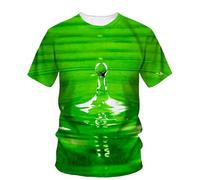 JIFENLI Hombre 3D Estampado Camiseta Camisetas con Estampado De Gotas De Agua Originales De Verano para Hombre Casual Creativo Estilo Simple Camisetas De Manga Corta con Cuello En O Estampa