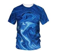 JIFENLI Hombre 3D Estampado Camiseta Camisetas con Estampado De Gotas De Agua Originales De Verano para Hombre Casual Creativo Estilo Simple Camisetas De Manga Corta con Cuello En O Estampa