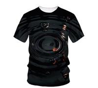 JIFENLI Hombre 3D Estampado Camiseta Camisetas con Estampado De Gotas De Agua Originales De Verano para Hombre Casual Creativo Estilo Simple Camisetas De Manga Corta con Cuello En O Estampa