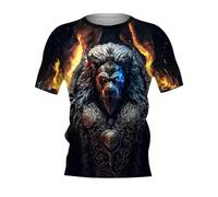JIFENLI Hombre 3D Estampado Camiseta Camisetas De Impresión 3D con Patrón De Tigre De Verano Hombres Mujeres Animal Lindo Cuello O Manga Corta Camiseta Harajuku De Gran Tamaño Hombre