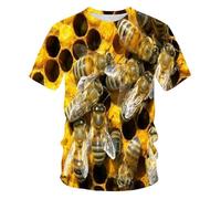 JIFENLI Hombre 3D Estampado Camiseta Fotografía De Verano Paisaje Al Aire Libre Perro De Caza Motocicleta Camiseta Unisex Con Impresión Digital 3D Cuello Redondo Manga Corta Suelta Elástica Media Mang