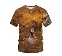 JIFENLI Hombre 3D Estampado Camiseta Fotografía De Verano Paisaje Al Aire Libre Perro De Caza Motocicleta Camiseta Unisex Con Impresión Digital 3D Cuello Redondo Manga Corta Suelta Elástica Media Mang