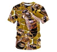 JIFENLI Hombre 3D Estampado Camiseta Fotografía De Verano Paisaje Al Aire Libre Perro De Caza Motocicleta Camiseta Unisex Con Impresión Digital 3D Cuello Redondo Manga Corta Suelta Elástica Media Mang