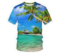 JIFENLI Hombre 3D Estampado Camiseta Fotografía De Verano Paisaje Al Aire Libre Perro De Caza Motocicleta Camiseta Unisex Con Impresión Digital 3D Cuello Redondo Manga Corta Suelta Elástica Media Mang