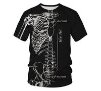 JIFENLI Hombre 3D Estampado Camiseta Moda De Verano Creativo Divertido Economía del Cuerpo Humano Camisetas Gráficas Hombre Casual Hip Hop Harajuku Streetwear Tops