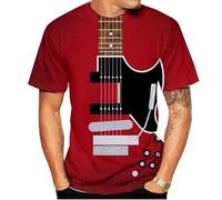 JIFENLI Hombre 3D Estampado Camiseta Música Guitarra Camiseta Impresión 3D Verano Hombres Mujeres Unisex Camisetas con Cuello O Casual Camisetas De Manga Corta Ropa De Moda De Gran Tamaño
