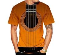 JIFENLI Hombre 3D Estampado Camiseta Música Guitarra Camiseta Impresión 3D Verano Hombres Mujeres Unisex Camisetas con Cuello O Casual Camisetas De Manga Corta Ropa De Moda De Gran Tamaño