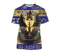 JIFENLI Hombre 3D Estampado Camiseta Verano Faraón Gráfico Estampado 3D Camisetas Hombre Mujeres Antiguo Egipto Ojo De Dios Camiseta Manga Corta Camiseta De Gran Tamaño