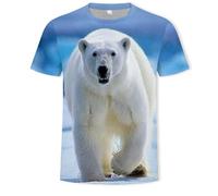 JIFENLI Hombre 3D Estampado Camiseta Verano Perro Animal Unisex 3D Impresión Digital Camiseta Cuello Redondo Manga Corta Suelta Estiramiento Media Manga Pug Top De Gran Tamaño