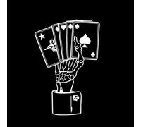JIFENLI Hot-Selling Hot-Selling Poker Exquisite Decals Car Window Decoration Pvc Waterproof Decals Black/White, 17Cm*12Cm