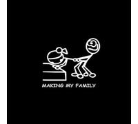 JIFENLI Pegatinas Para Automóviles 10Cmx8.5Cm Mi Familia Pegatina De Vinilo Divertida Para Ventana