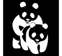 JIFENLI Pegatinas Para Automóviles 12.1X17.8Cm Panda Funny Sex Car Pegatina Interesante Decorativa Negro/Plata