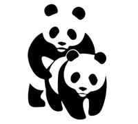 JIFENLI Pegatinas Para Automóviles 12.1X17.8Cm Panda Funny Sex Car Pegatina Interesante Decorativa Negro/Plata