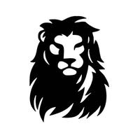 JIFENLI Pegatinas Para Automóviles 12.7Cmx16.9Cm A Mighty Lions Parachoques Vinilo Decorativo Negro/Plata