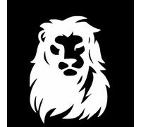 JIFENLI Pegatinas Para Automóviles 12.7Cmx16.9Cm A Mighty Lions Parachoques Vinilo Decorativo Negro/Plata