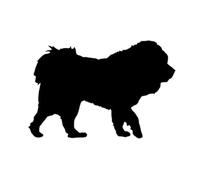 JIFENLI Pegatinas Para Automóviles 12.7X8.5Cm Perro Mastín Tibetano Decoración De Ventana Divertida Animal Car Pegatina Calcomanías