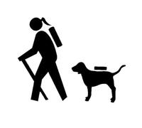 JIFENLI Pegatinas Para Automóviles 12.8X10.1Cm Hiker Girl Hiking Dog Backpack Camping Family Car Sticker Calcomanías Decorativas Creativas