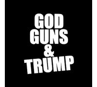 JIFENLI Pegatinas Para Automóviles 12Cmx14.8Cm God Guns Trump Calcomanía Vinilo Plateado Balck