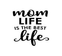 JIFENLI Pegatinas Para Automóviles 13.2Cmx13Cm Mom Life Is The Best Life Interesante Decoración De Calcomanías De Vinilo