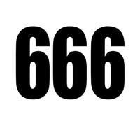 JIFENLI Pegatinas Para Automóviles 13X9Cm 3X Número 6 Divertido Accesorios De Cuerpo De Lenguaje De Red Negro/Plata