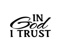 JIFENLI Pegatinas Para Automóviles 15.5Cmx8.5Cm In God I Trust Decoración Astilla De Balco
