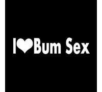 JIFENLI Pegatinas Para Automóviles 15.7Cmx3.4Cm Vinilo Divertido I Love Bum Sex Car Pegatina Y Calcomanía Accesorios De Astilla De Balck