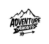 JIFENLI Pegatinas Para Automóviles 16.8Cmx15.1Cm Awaits Adventure Deep Mountain Exploration Vinilo Pegatina Diáfano Para Ventana